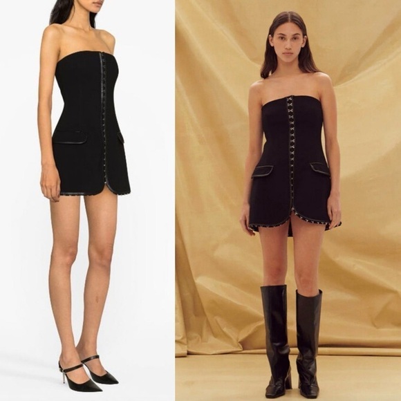 Paris Georgia Dresses & Skirts - Paris Georgia- Shana Mini Dress Black Strapless Size Medium LDB Designer